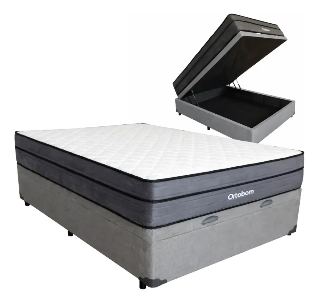 Cama box baú casal para quarto pequeno: 6 Modelos que unem conforto e organização 2 cama box baú casal para quarto pequeno