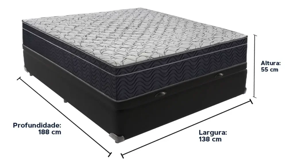 Cama box baú casal para quarto pequeno: 6 Modelos que unem conforto e organização 3 cama box baú casal para quarto pequeno