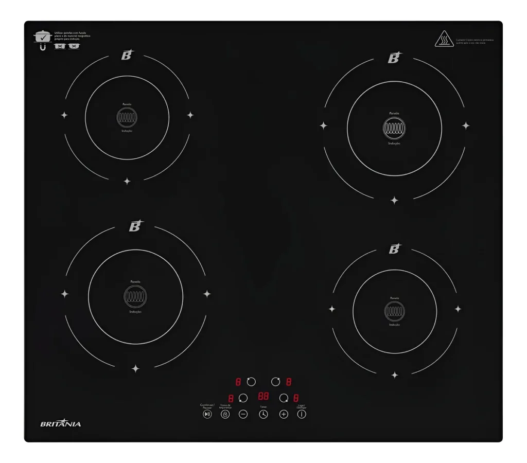cooktop de indução 4 bocas