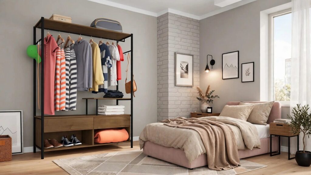Closet Modulado Artefamol Barcelona Marrom Industrial 