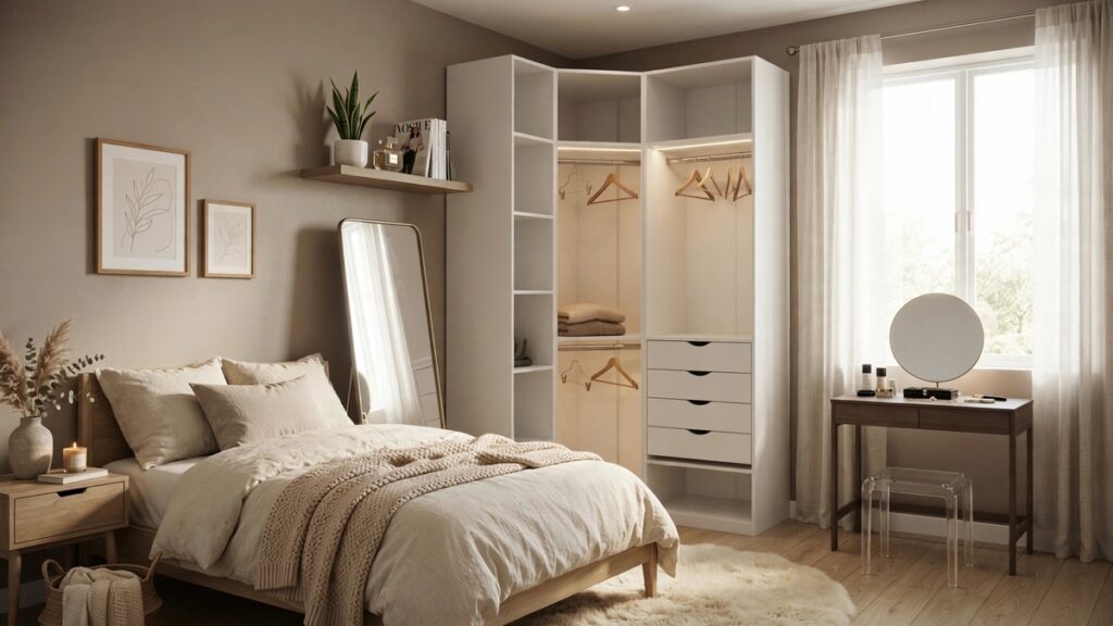Closet Modulado M192 Arara Colmeia Closet Quarto Mdf 