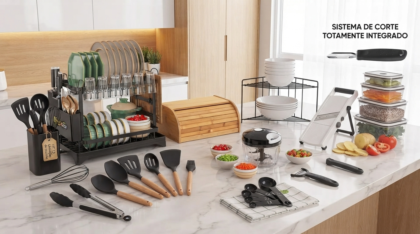 utensílios de cozinha indispensáveis,